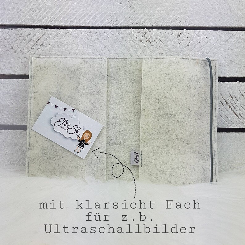 Mutterpasshülle Hallo Baby grau